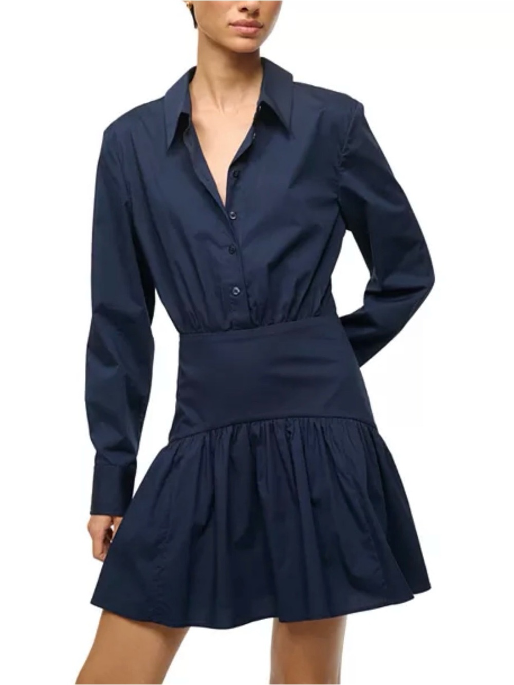 STAUD | Rocco Mini Navy Dress - Size 4